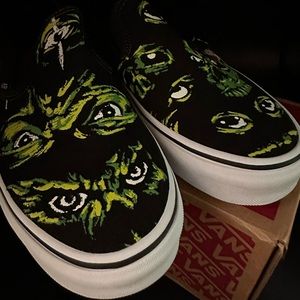 NEW $70 Vans Glow in the Dark Slip On Classic OTW Vault Eyes in the Dark Monster